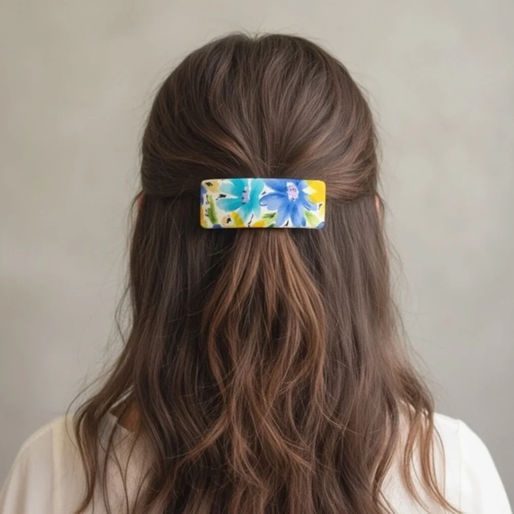 Vintage 90s Floral Cloth Hair 4